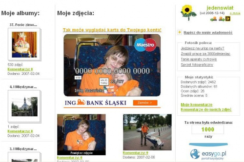 Strona powstała niedawno, a juz była otwierana 1000 razy.
Cieszymy się, że interesujecie się działalnoscią naszego Stowarzyszenia.