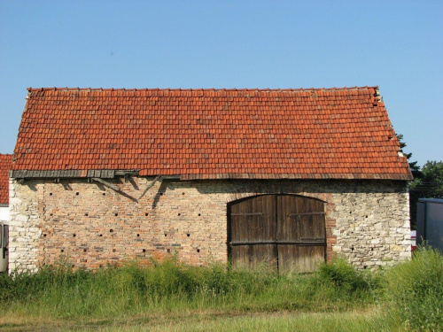 Żarki. Zespół zabytkowych stodół.