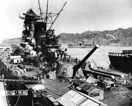 pancernik Yamato w trakcie budowy (IX.1941) #pancerniki #okręty #Yamato
