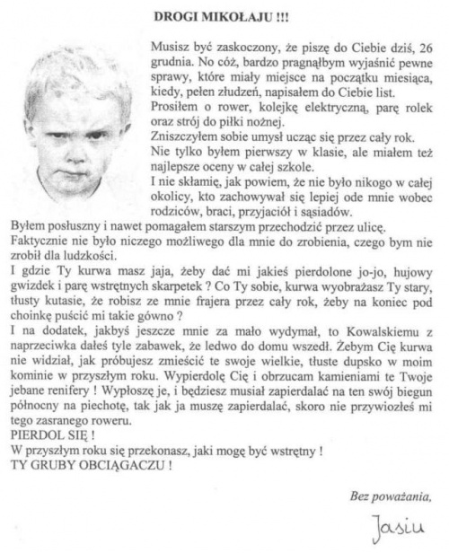 list do św mikołaja