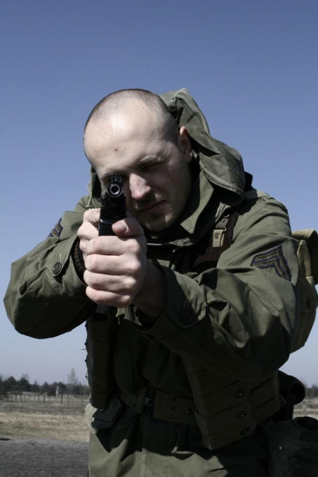 Trening dla Grup Rekonstrukcji Historycznych na poligonie w Toruniu z udziałem 82nd Airborne Division "PARAGLITE" w dniach 23-25 marca 2007 roku.