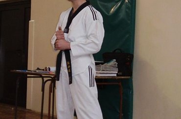 23 marca uczniowie i nauczyciele uczestniczyli w mrożącym krew w żyłach spotkaniu z J. Karateką. fot. M. Sokołowska #Sobieszyn #Brzozowa #Sport #Karate