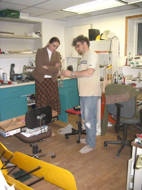 Renia i Piotr w pracowni, 24 III 2007