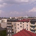 Widok z dachu przy ul. Oboźnej. Kraków 2006 #dach #oboźna #kraków #widok #blok