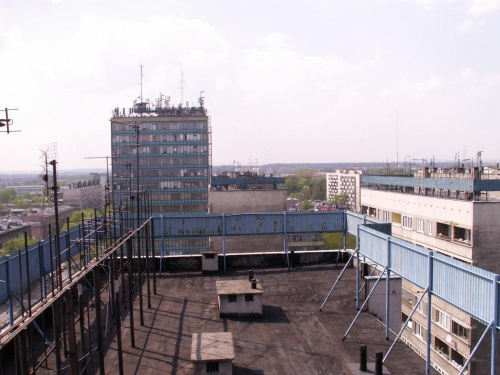 Widok z dachu przy ul. Królewskiej. Kraków 2006 #dach #królewska #kraków #widok