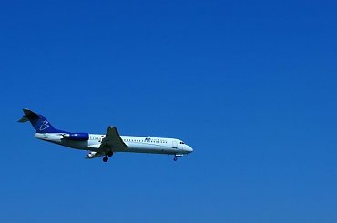 Fokker 100 (Blue Line) #fokker #BlueLine #katowice #lądowanie #pyrzowice #EPKT