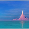 pink island #krajobraz #woda #plaża #góry #piasek #palma #drzewo #zwierzęta #dolina #miraż #iluzja #delfin #smok #fala #zamek #dom #chatka #kot #wiosna #jesień #zima #lato #księżyc #słońce #most #pingwin #wyspa #ZachódSłońca #skały
