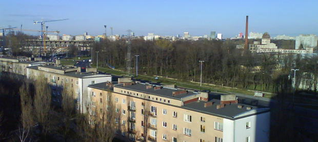 Panorama Łodzi z bloku przy ul. Wileńskiej na Karolewie.