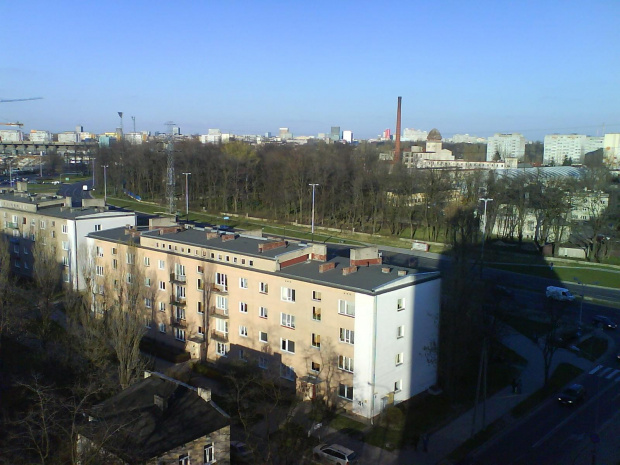 Panorama Łodzi z bloku przy ul. Wileńskiej na Karolewie.