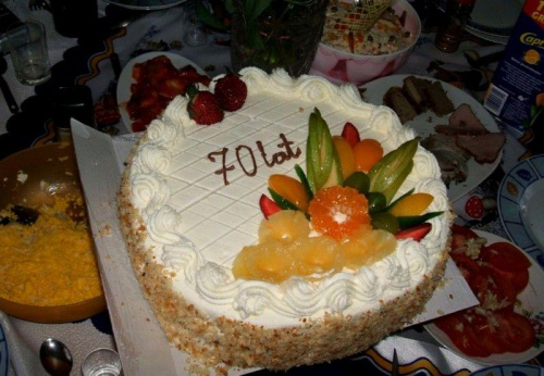 Tort urodzinowy 70 lat. 2007r.