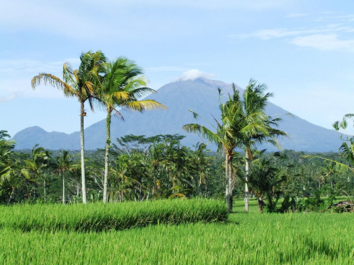 Indonezja, Bali - widok na wulkan #Indonezja #Bali #Azja