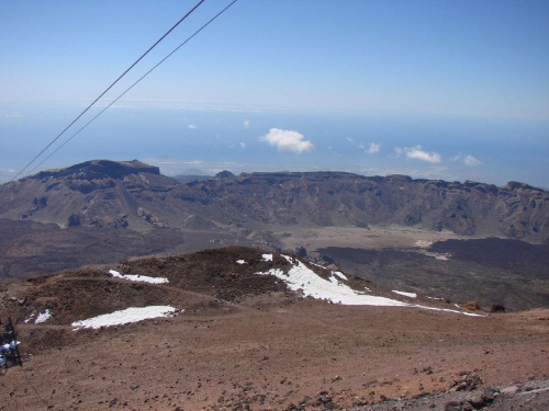 widok z kolejki linowej na Teide