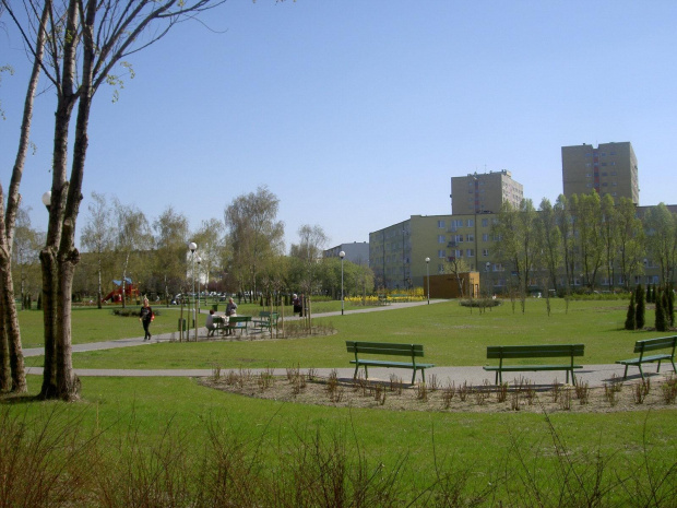 Park, niedawno zbudowany