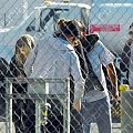 MK, Ashley & Max land at a private airport in L.A