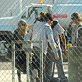 MK, Ashley & Max land at a private airport in L.A