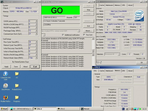 Sprawdzanie stabilności systemu programem Orthos trwającym 11H