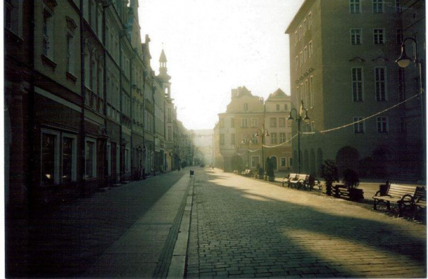 Opole,rynek o poranku