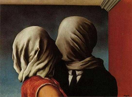 Rene Magritte - The Lovers #ObrazSztukaMagritteMiłość