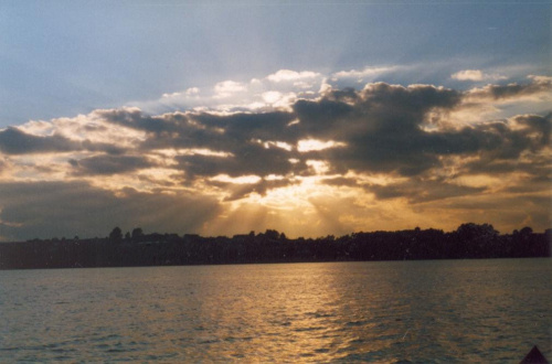 Kaszuby, Jezioro Kłodno #jezioro #zachód #chmury