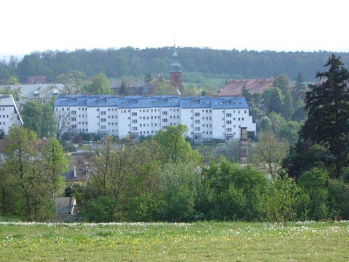 Widok z góry Grzybek w Obornikach Śl.