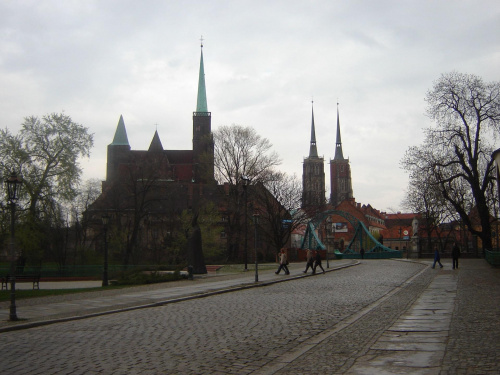 Wroclaw. Widok na Ostrow Tumski we Wroclawiu