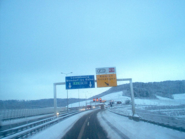 Trasa na luxemburg fajne miasto gorzej sie jedzie w zimie