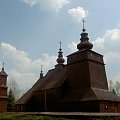 dawna cerkiew obecnie kościół rzym.-kat.z XIXw.-jeden z zabytków szlaku Małopolskiej Architektury Drewnianej