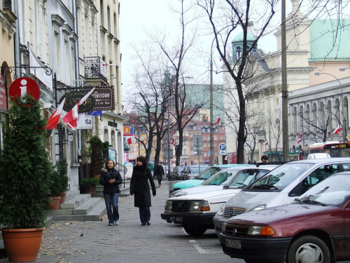 11 Listopad 2006 Warszawa- Krakowskie Przedmieście, widok na kościół św.Anny i plac Zamkowy:) #Warszawa