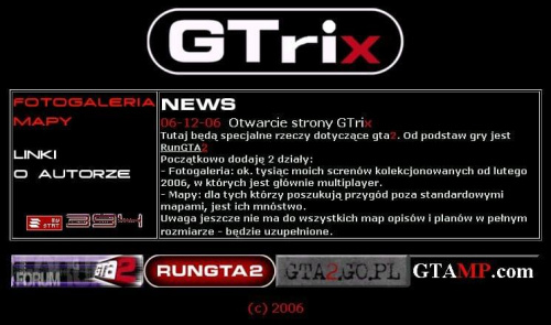 Strona GTrix w dniu premiery czyli 6 grudnia 2006r. #gtrix