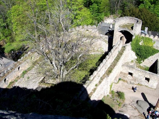 Widok z wieży , zamek Chojnik