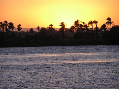 Zachód słońca nad Nilem (Egipt) #ZachódSłońca #Egipt