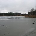 #jezioro #lód #las #szosa #OkoliceOlsztyna #warmia #mazury