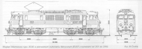 szkic techniczny EU07 303E