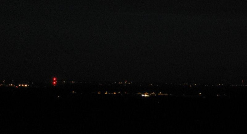 Punkt widokowy Duszno, widok w nocy #Duszno #WałWydartowski