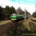 ET22-261 z pociągiem Katowice-Słupsk opuścił stację w Pile. 13.03.2007 #kolej #PKP #Piła #ET22