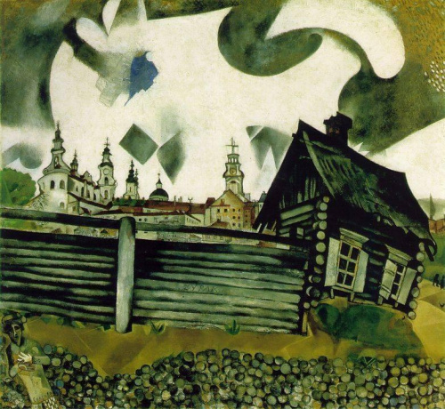 Marc Chagall,Szary dom #Malarstwo