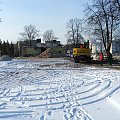 Przygotowanie terenu pod budowę Galerii Skarpa #Puławy #zima