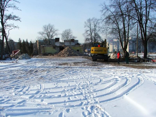 Przygotowanie terenu pod budowę Galerii Skarpa #Puławy #zima