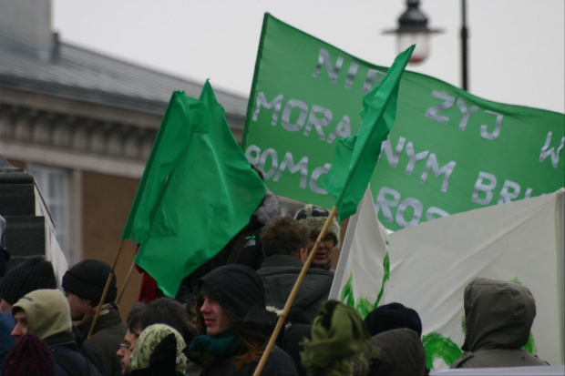 Warszawa 25.02.2007 - Plac Zamkowy #Rospuda